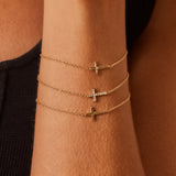 Grace Pave Diamond Cross Bracelet
