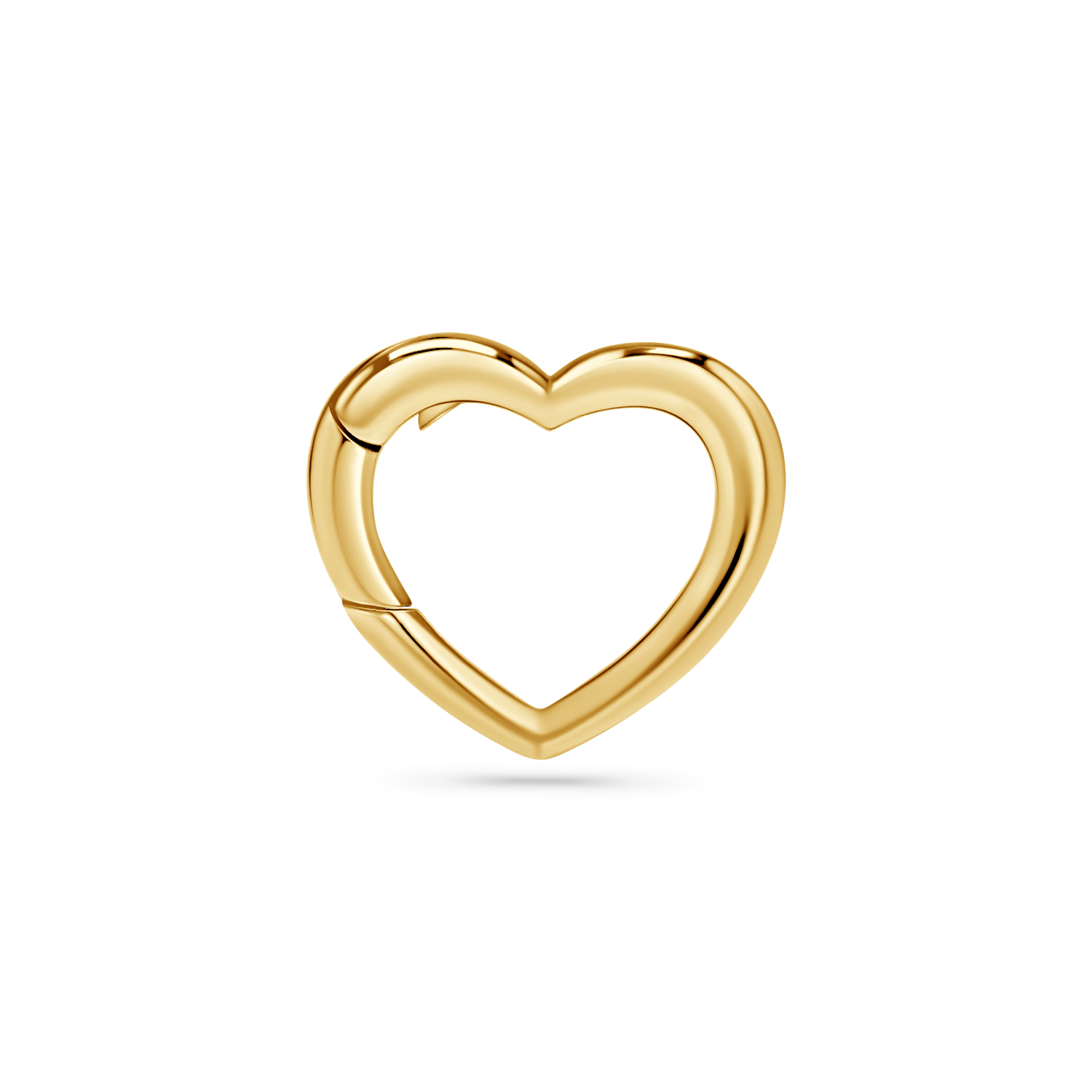 Heart Attach Spring 14K Gold Heart Spring Connector Clasp | Baby Gold