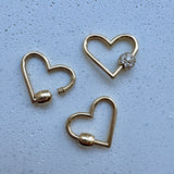 Diamond Heart Carabiner Connector Charm