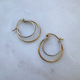 Two Tone Layered Hoop Earrings