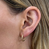 Gold Twist Hoops