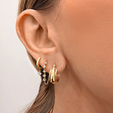Rope Edge Chunky Hoops