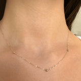 Dainty Ball Station Necklace