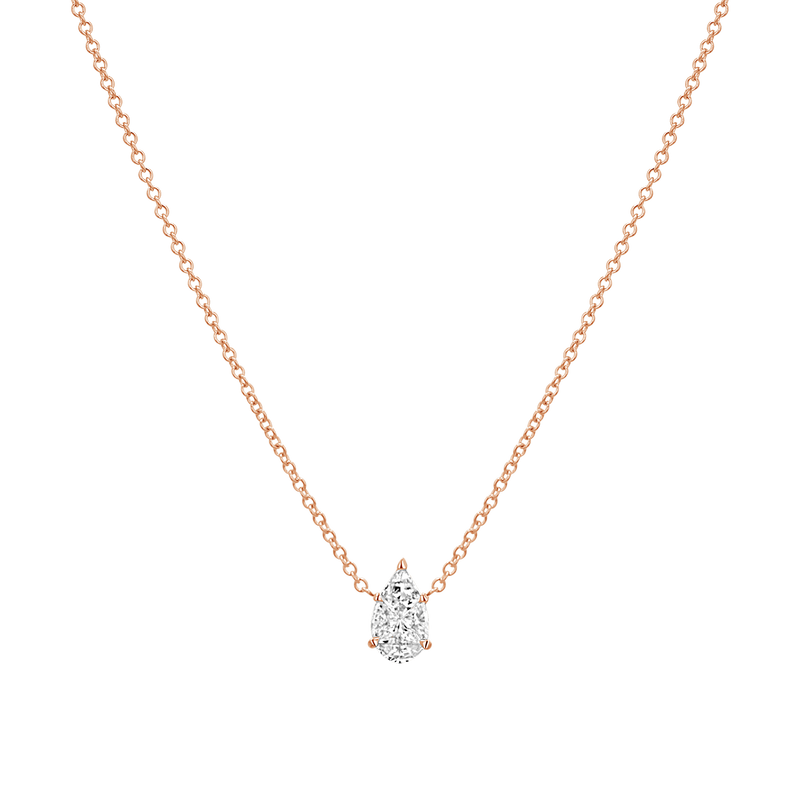 Pear Shape Illusion Set Diamond Necklace