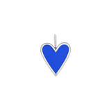 Enamel Elongated Heart Charm