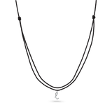 Initial Cord Charm Necklace
