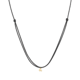 Initial Cord Charm Necklace