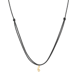 Initial Cord Charm Necklace