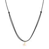 Initial Cord Charm Necklace