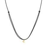 Initial Cord Charm Necklace