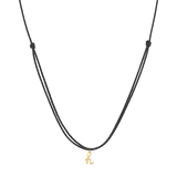 Initial Cord Charm Necklace