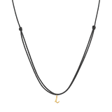 Initial Cord Charm Necklace