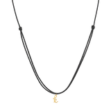 Initial Cord Charm Necklace