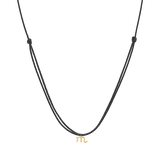 Initial Cord Charm Necklace
