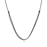 Initial Cord Charm Necklace