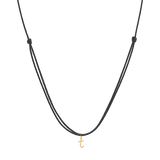 Initial Cord Charm Necklace