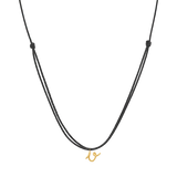 Initial Cord Charm Necklace