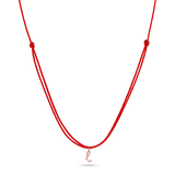 Initial Cord Charm Necklace