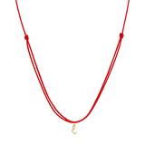 Initial Cord Charm Necklace