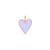 Enamel Elongated Heart Charm