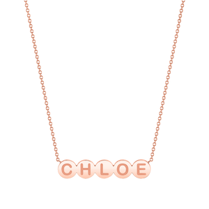 Bubble Round Engravable Necklace