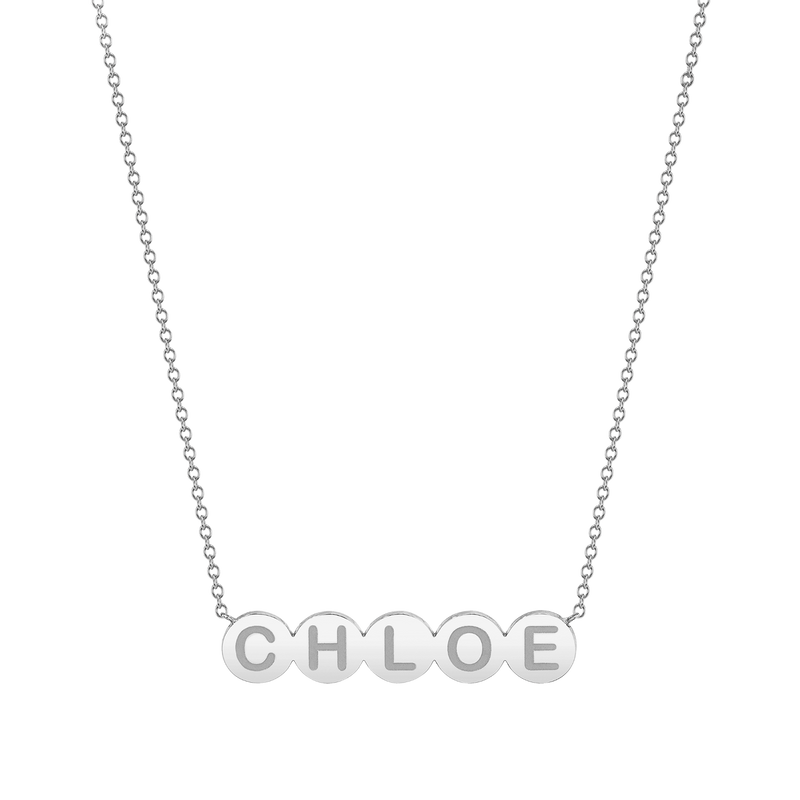 Bubble Round Engravable Necklace