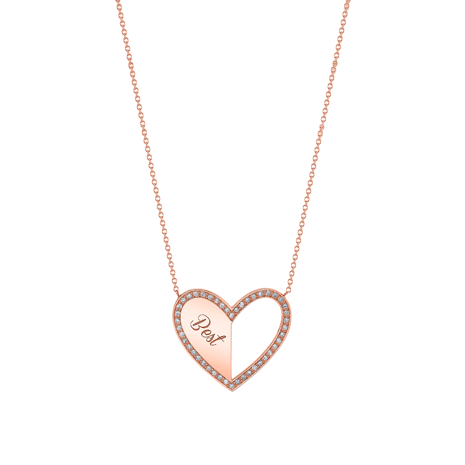 Kids Best Friend Heart Necklaces (Set of 2) – Baby Gold
