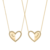 Kids Best Friend Heart Necklaces (Set of 2)