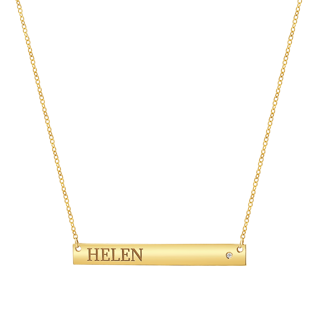 Gold and diamond nameplate online