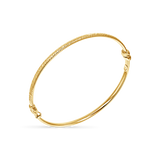 Fine Diamond Cut Gold Bangle