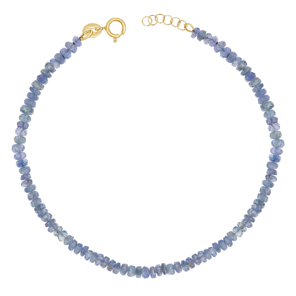 Blue Sapphire Faceted Bead Bracelet
