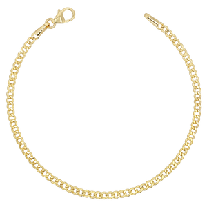 14K Dainty Cuban Link Chain Bracelet