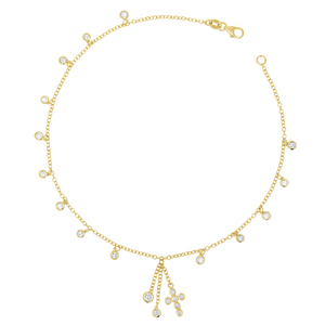 Religious Rosary Diamond Anklet