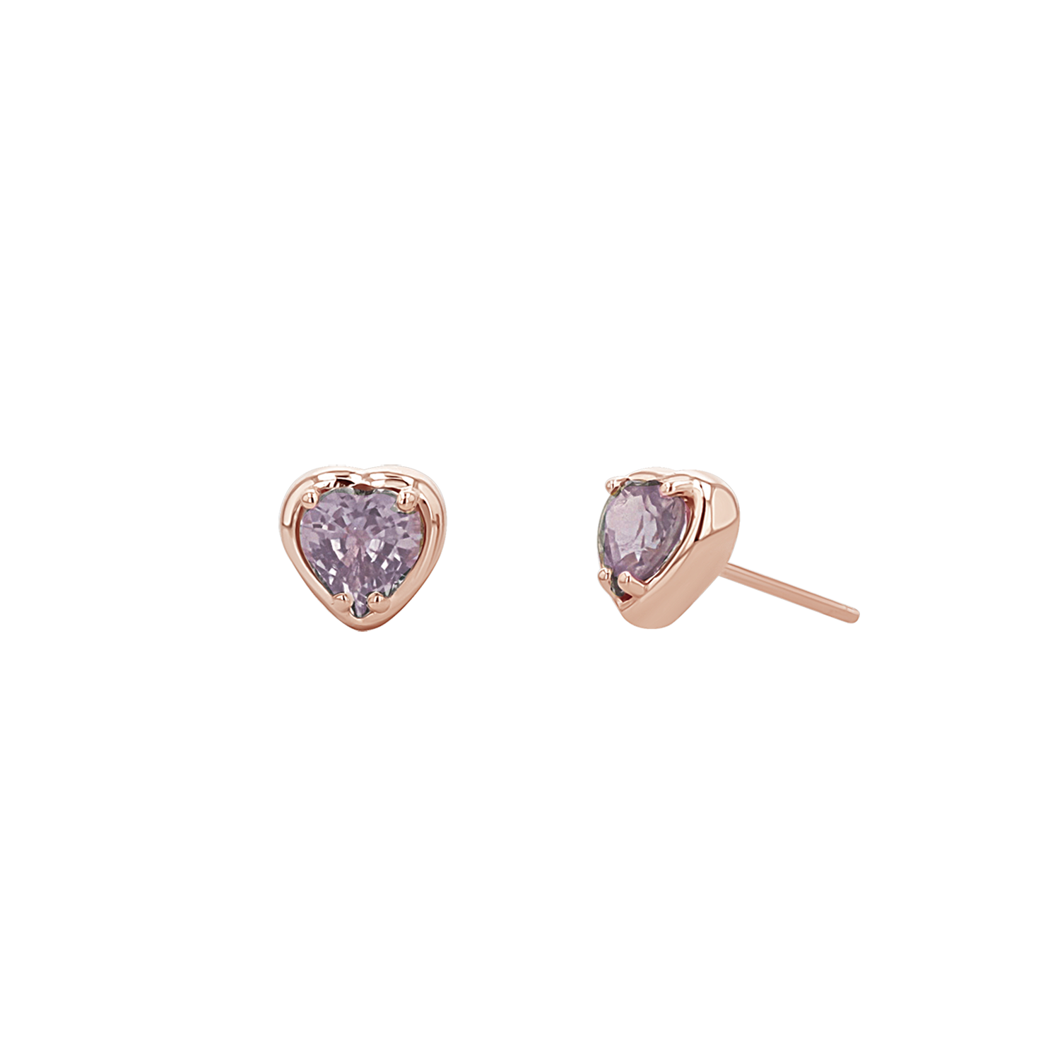 Sapphire Heart Stud Earrings - Image 10