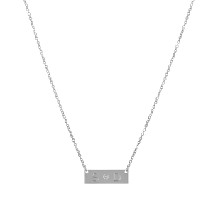 Diamond Letter Nameplate Necklace
