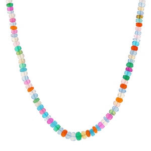 Multicolor Ethiopian Opal Bead Necklace