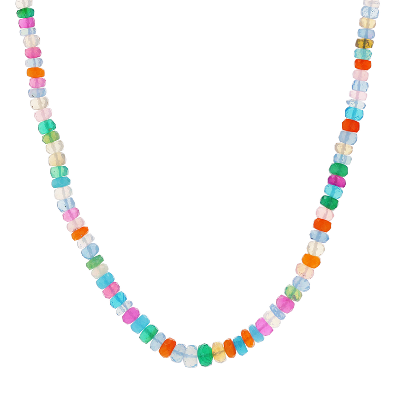 Multicolor Ethiopian Opal Bead Necklace