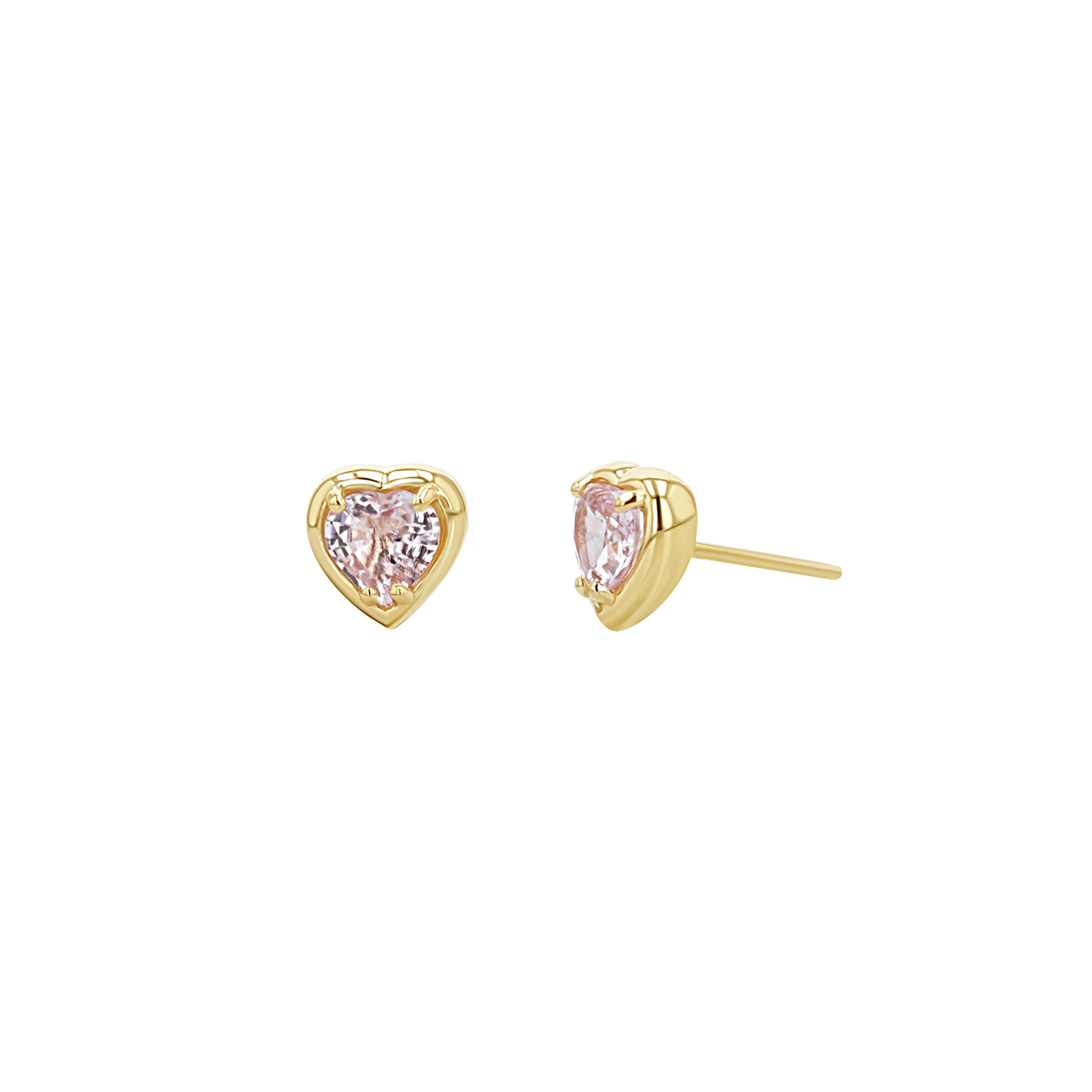 217 Sapphire Heart Studs