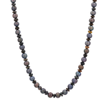 Black Pearl and Opal Strand Necklace