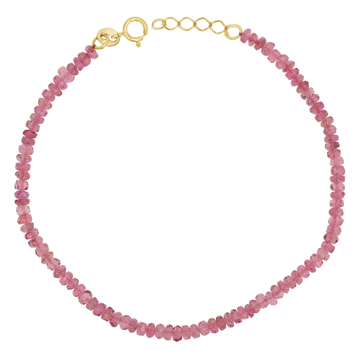 14K Gold Pink Sapphire Beaded Bracelet – Baby Gold
