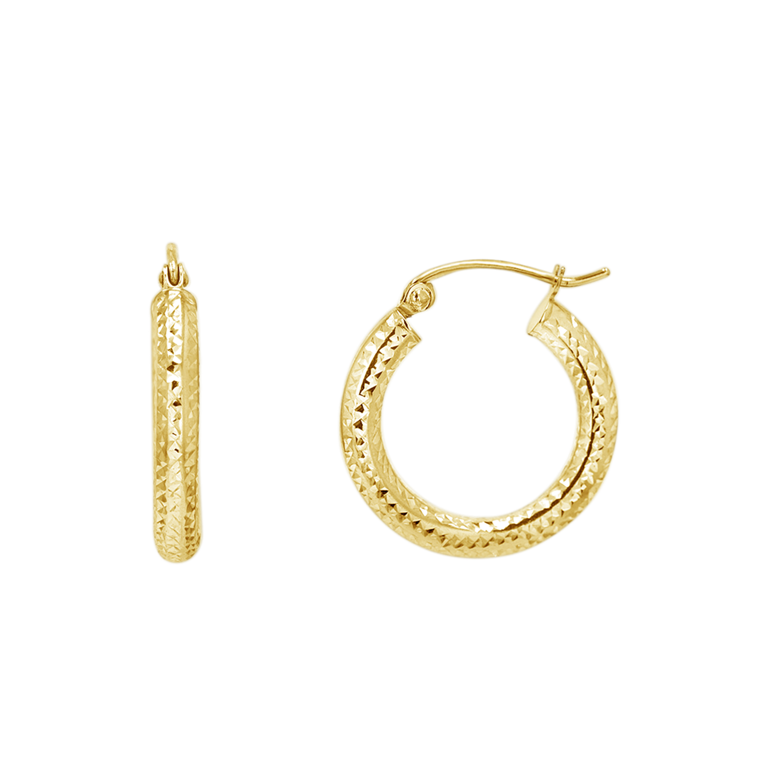 14K Gold Ziggy Hoop Earrings – Baby Gold