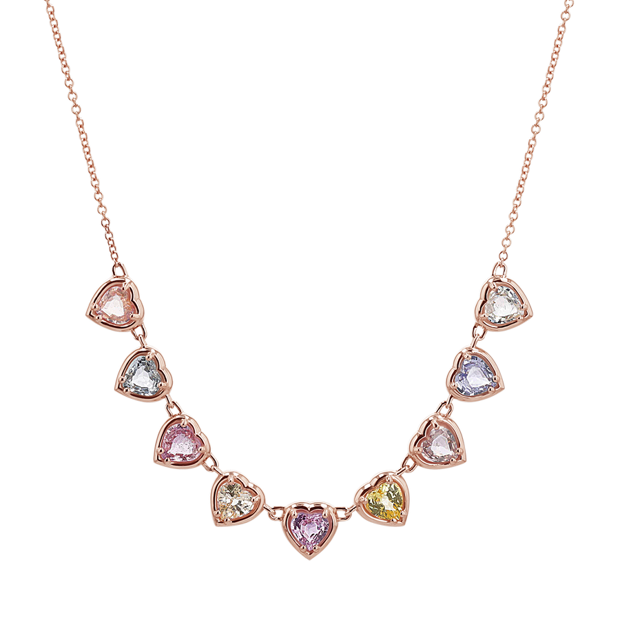 Sunshine Gold Heart Scarf Necklace main image 1