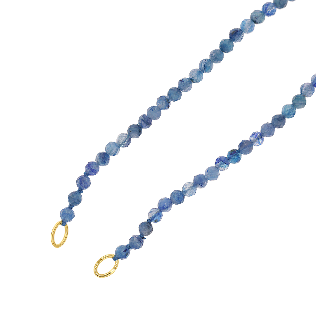 14K Gold Blue Apatite Connector Necklace Baby Gold