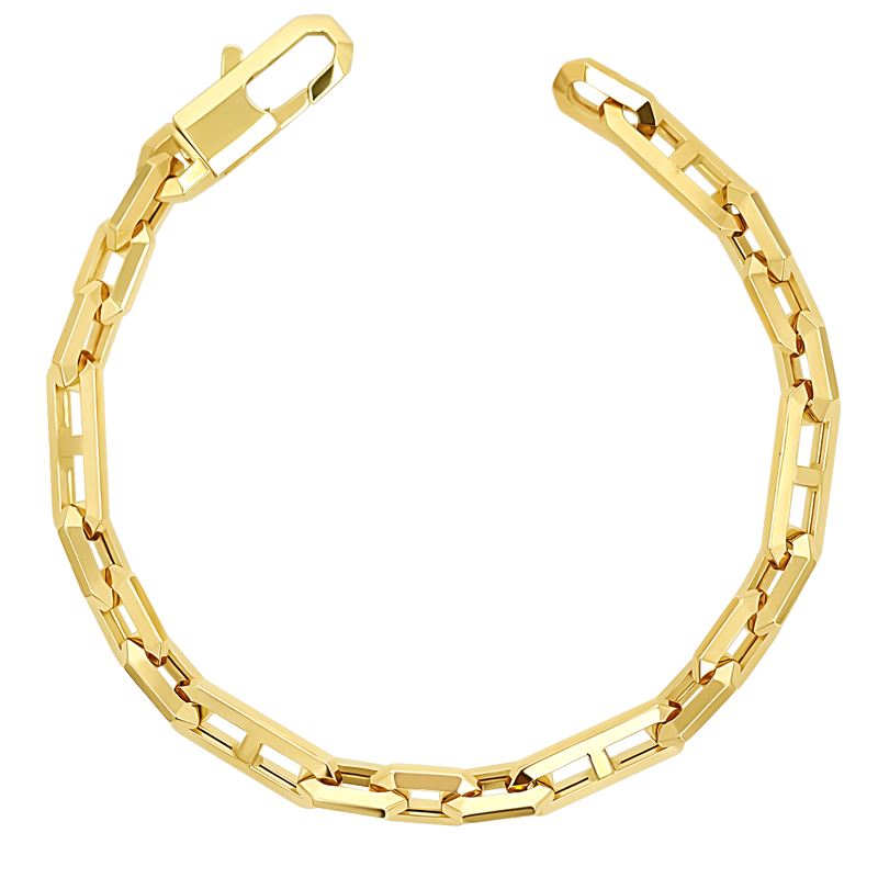 Beveled Link Statement Chain Bracelet