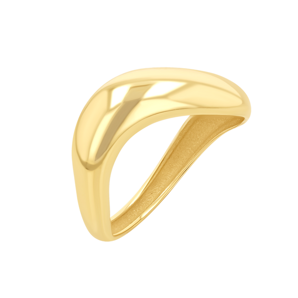 14K Gold Deco Bar Ring – Baby Gold