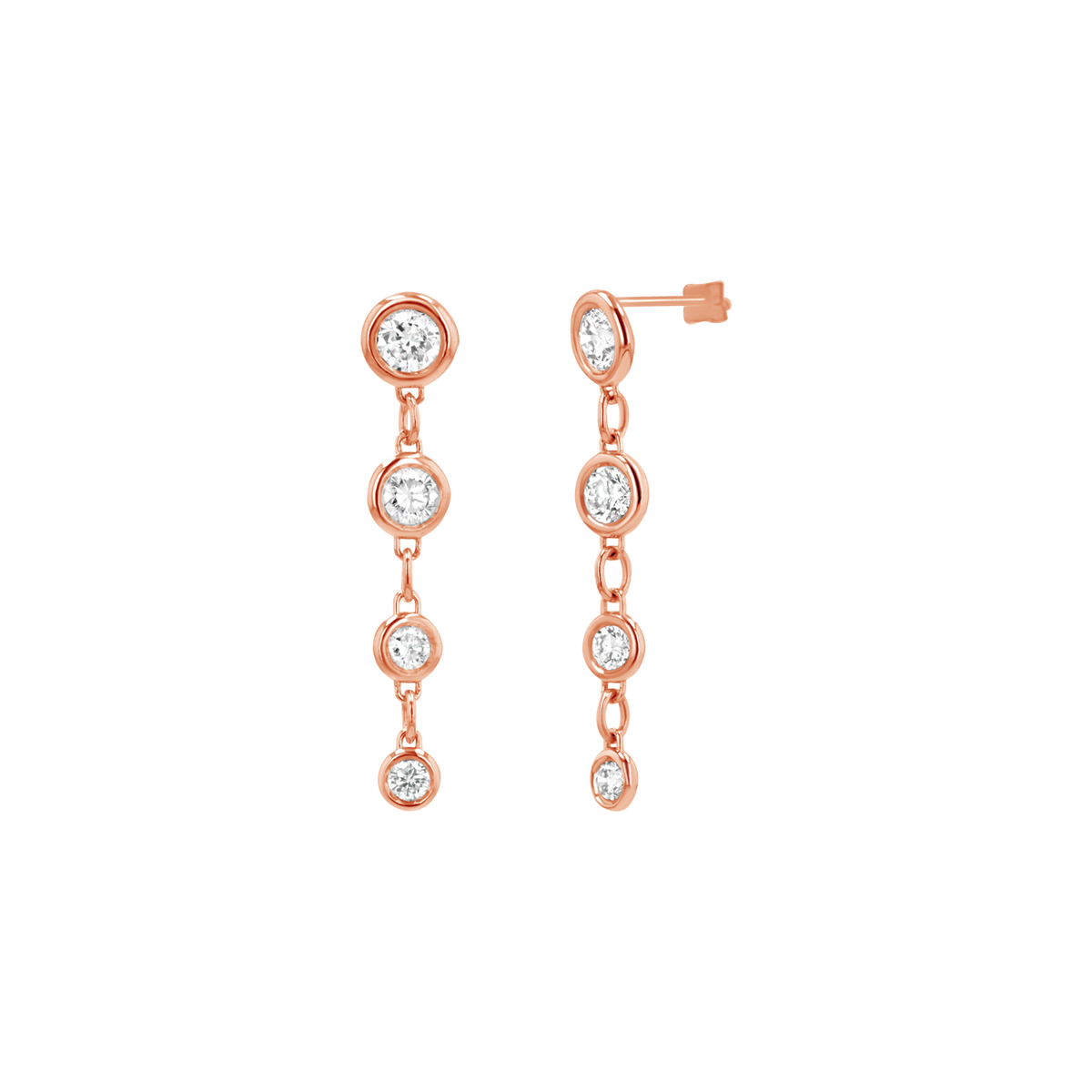 14K Gold Classic Diamond Drop Earrings – Baby Gold