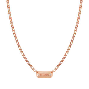 Diamond Beveled ID Cuban Chain Necklace