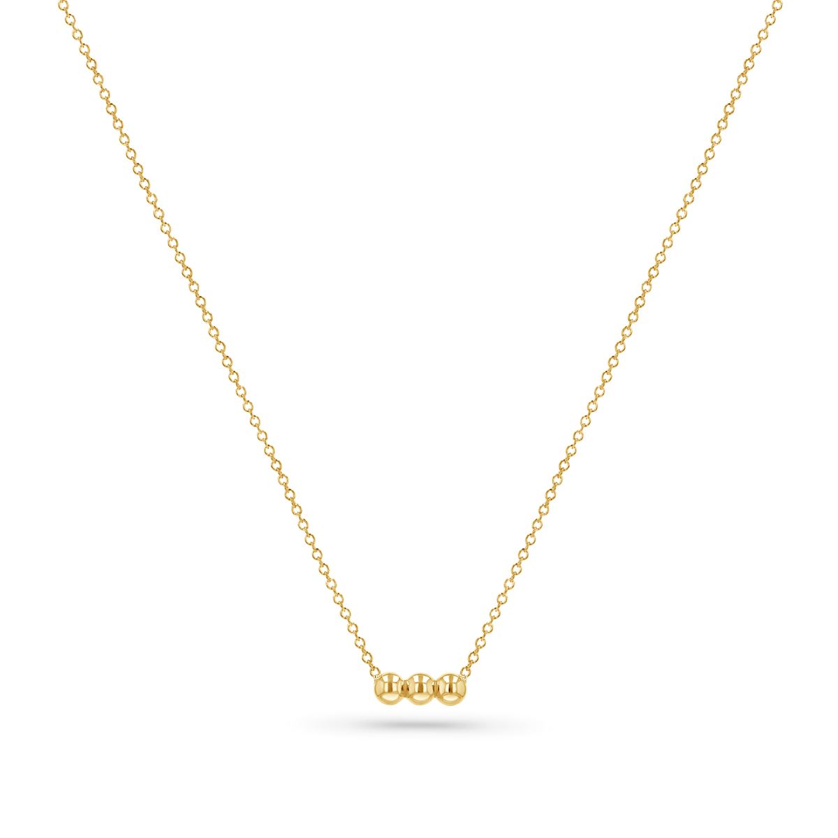 Dainty Trio Ball Necklace