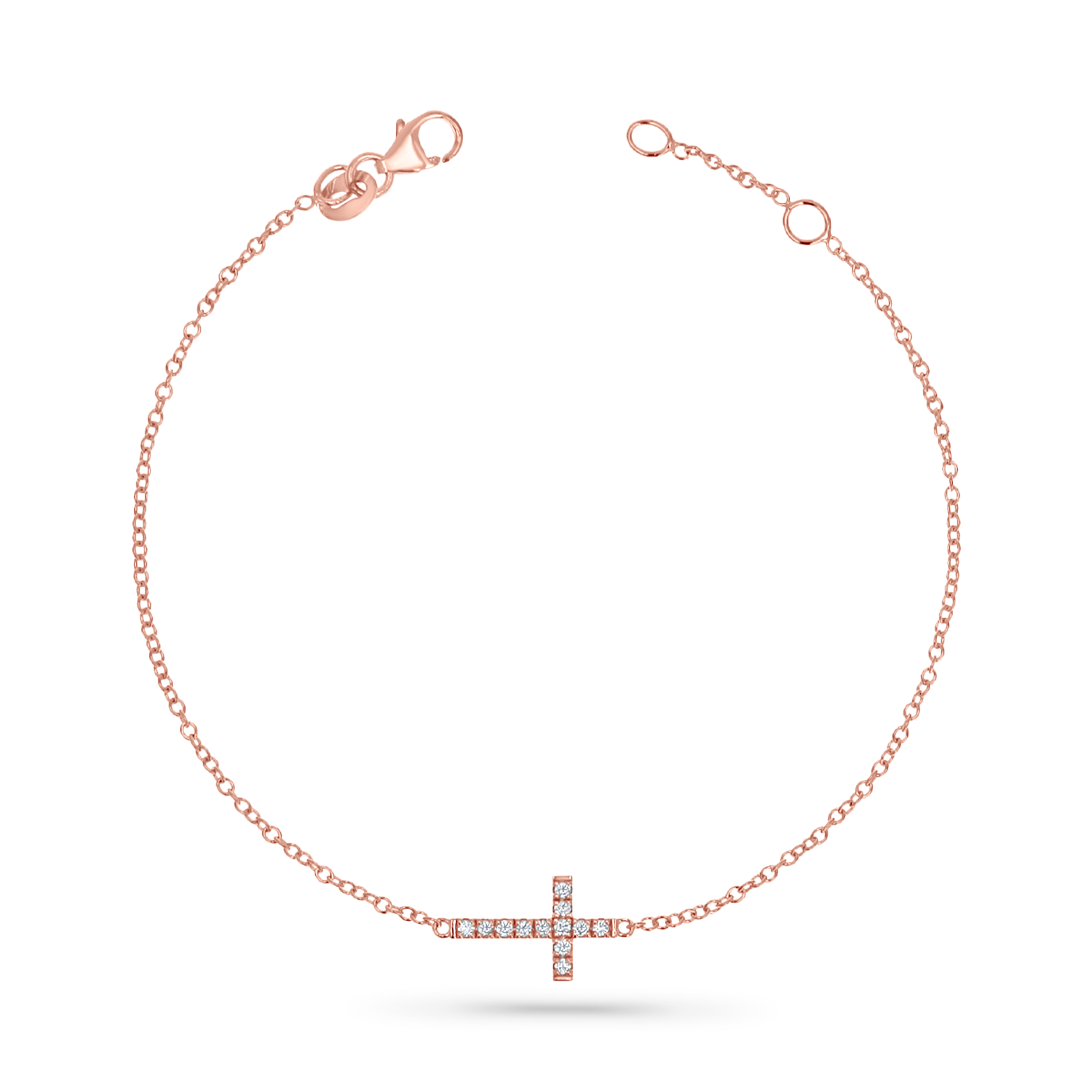 Grace Pave Diamond Cross Bracelet