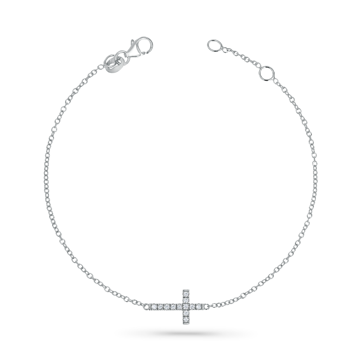 Grace Pave Diamond Cross Bracelet